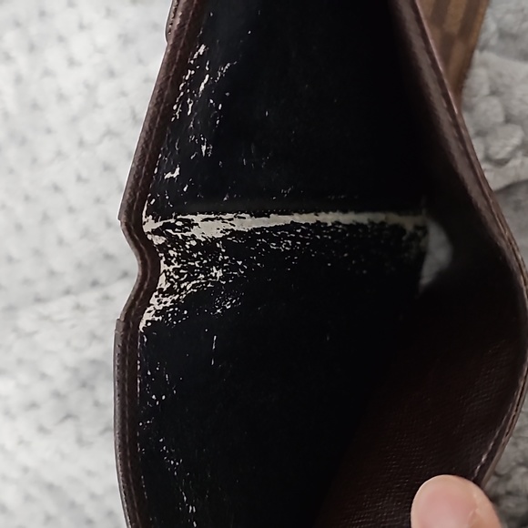 LOUIS VUITTON VINTAGE DAMIER EBENE PORTE TRESOR CANVAS WALLET - Picture 5 of 15